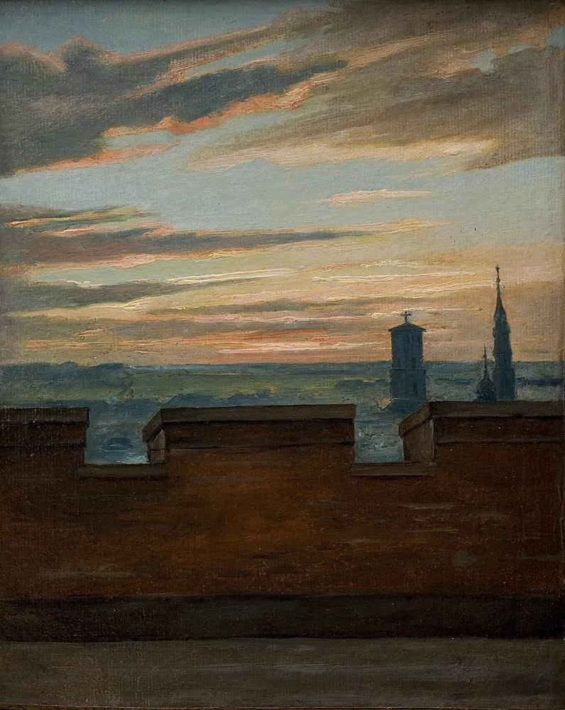 View of Copenhagen at Sunset, by Martinus Rørbye, oil, 1847