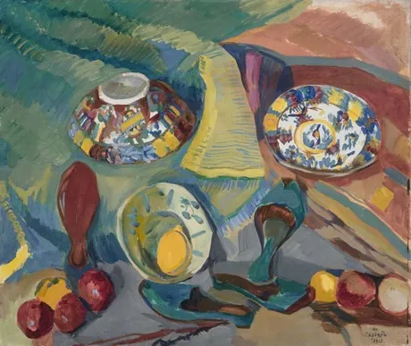 Persian Still Life, by Martiros Saryan, tempera, 1913