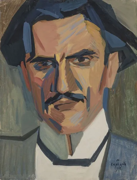 Portrait of Garegin Levonyan, by Martiros Saryan, tempera, 1912