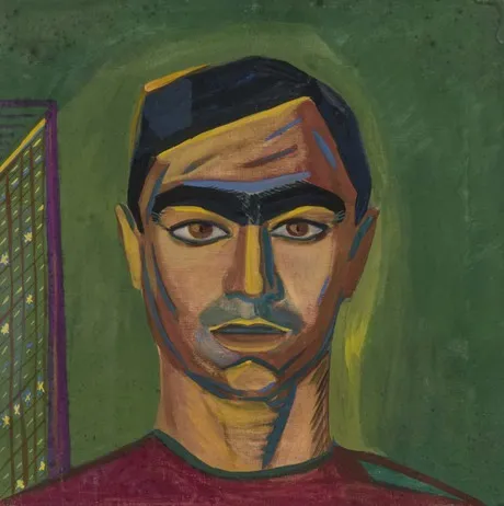 Portrait of Movses Gyulnazaryan, by Martiros Saryan, tempera, 1916