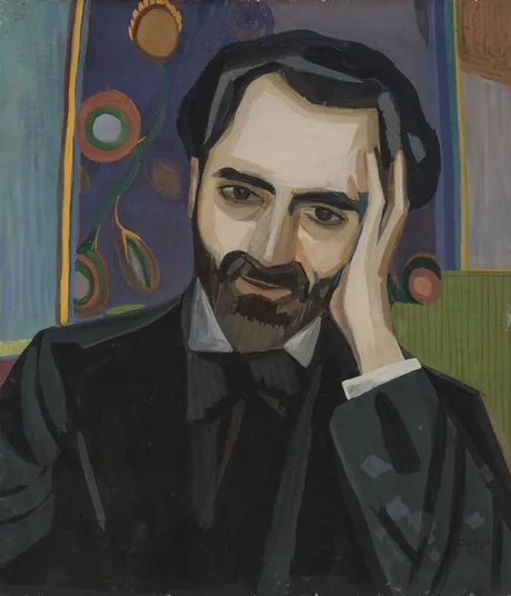 Portrait of the poet Alexander Tsaturyan, by Martiros Saryan, tempera, 1915
