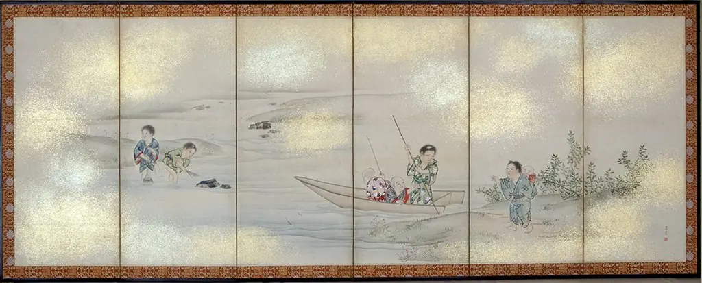 Children Playing in Summer and Winter
