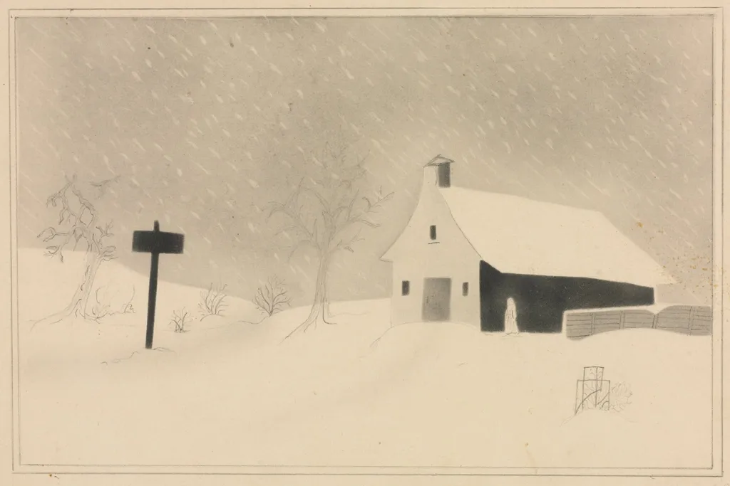 Snow Storm in Vermont, by Mary Altha Nims, 1804