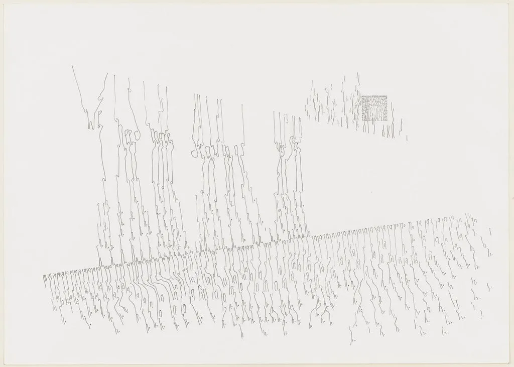 Untitled, by Mary Bauermeister, ink, 1964