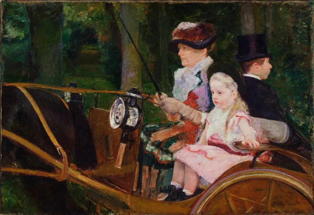 A Woman and a Girl Driving, by Mary Cassatt
