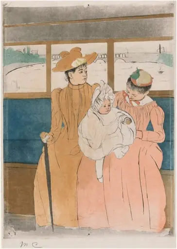 In the Omnibus, by Mary Cassatt