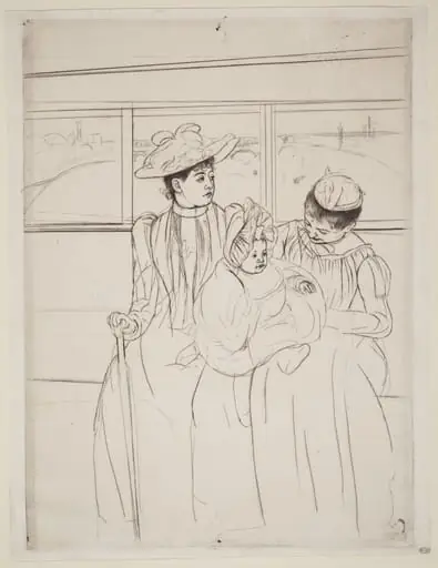 In the Omnibus, by Mary Cassatt