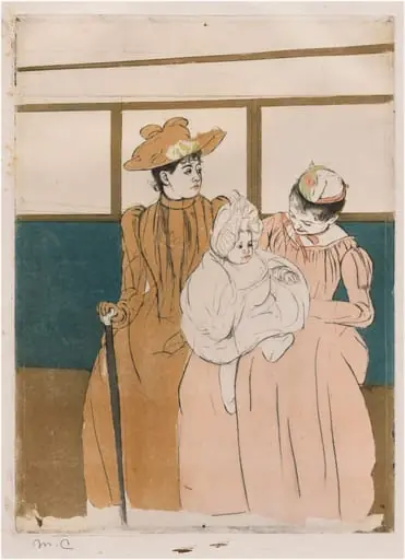 In the Omnibus, by Mary Cassatt
