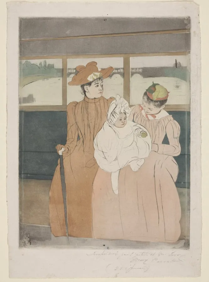 In the Omnibus, by Mary Cassatt, 1890