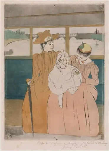 In the Omnibus, by Mary Cassatt