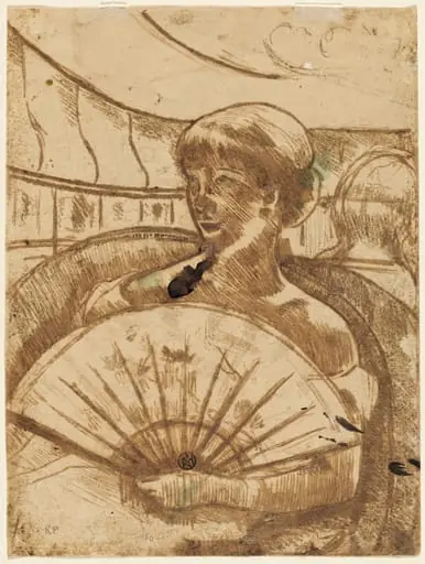 In the Opera Box [verso], by Mary Cassatt