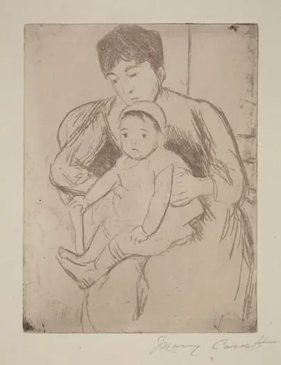 Preparing Bill for an Outing, by Mary Cassatt