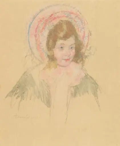 Sara Wearing a Bonnet and Coat, by Mary Cassatt