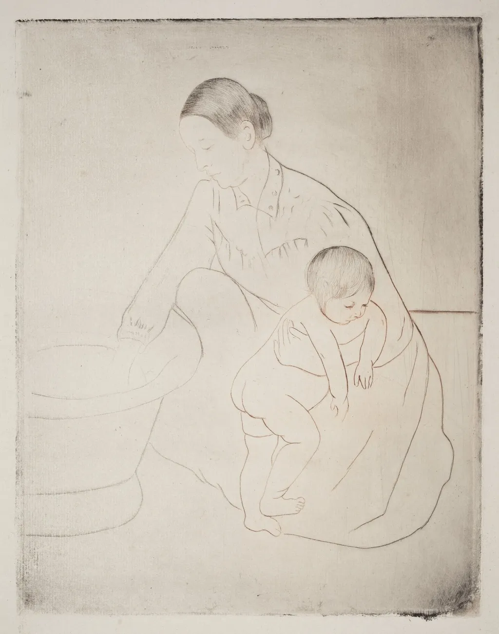 The Bath, by Mary Cassatt, ink, 1890