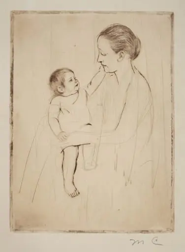 The Caress, by Mary Cassatt