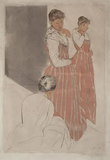 The Fitting, by Mary Cassatt