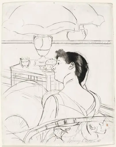 The Lamp, by Mary Cassatt