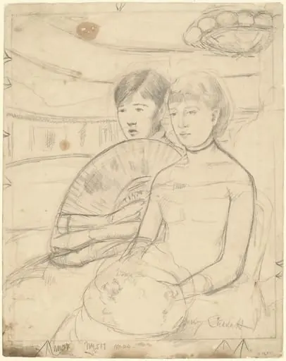 The Loge [recto], by Mary Cassatt