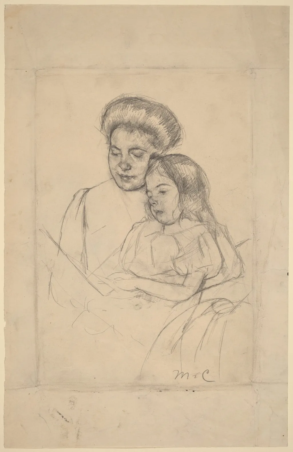 The Picture Book (No. 1), by Mary Cassatt, graphite, 1901