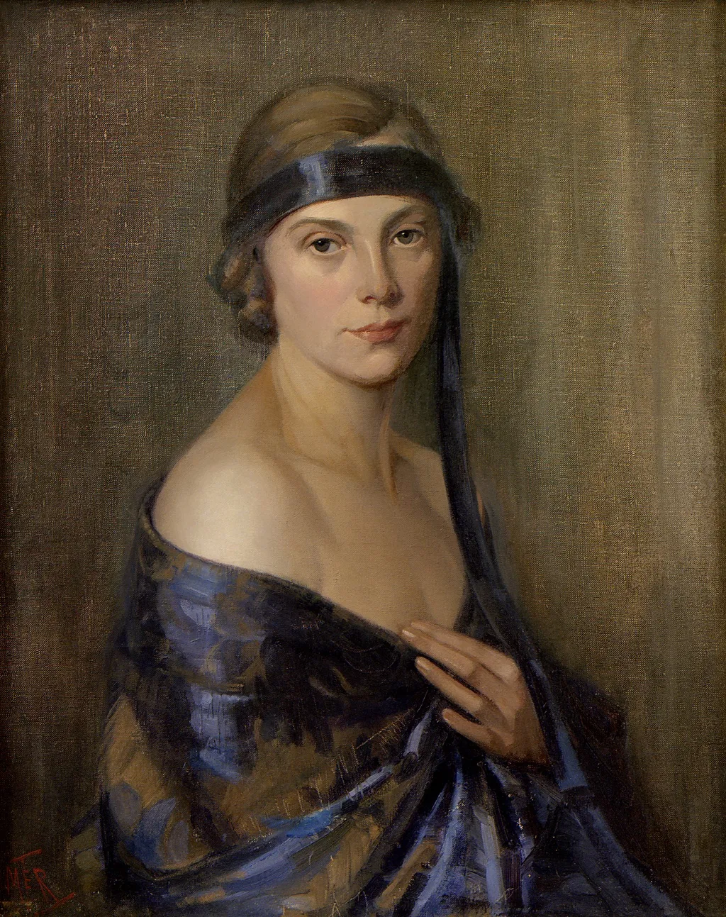 The blue ribbon, by Mary Elizabeth Tripe, oil, 1927