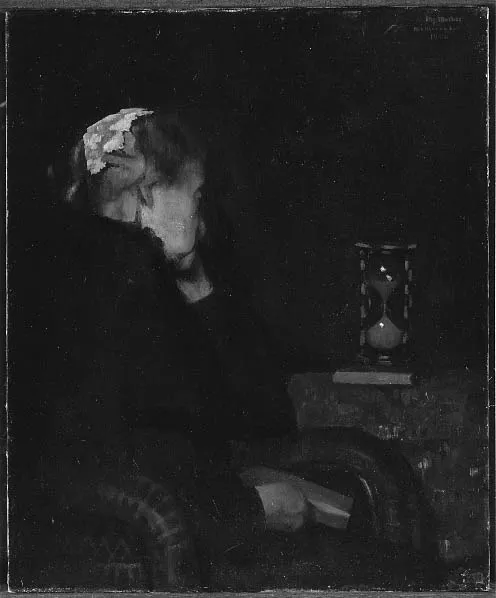 My Mother (The Hour—Glass), by Mary Lizzie Macomber, oil, 1900