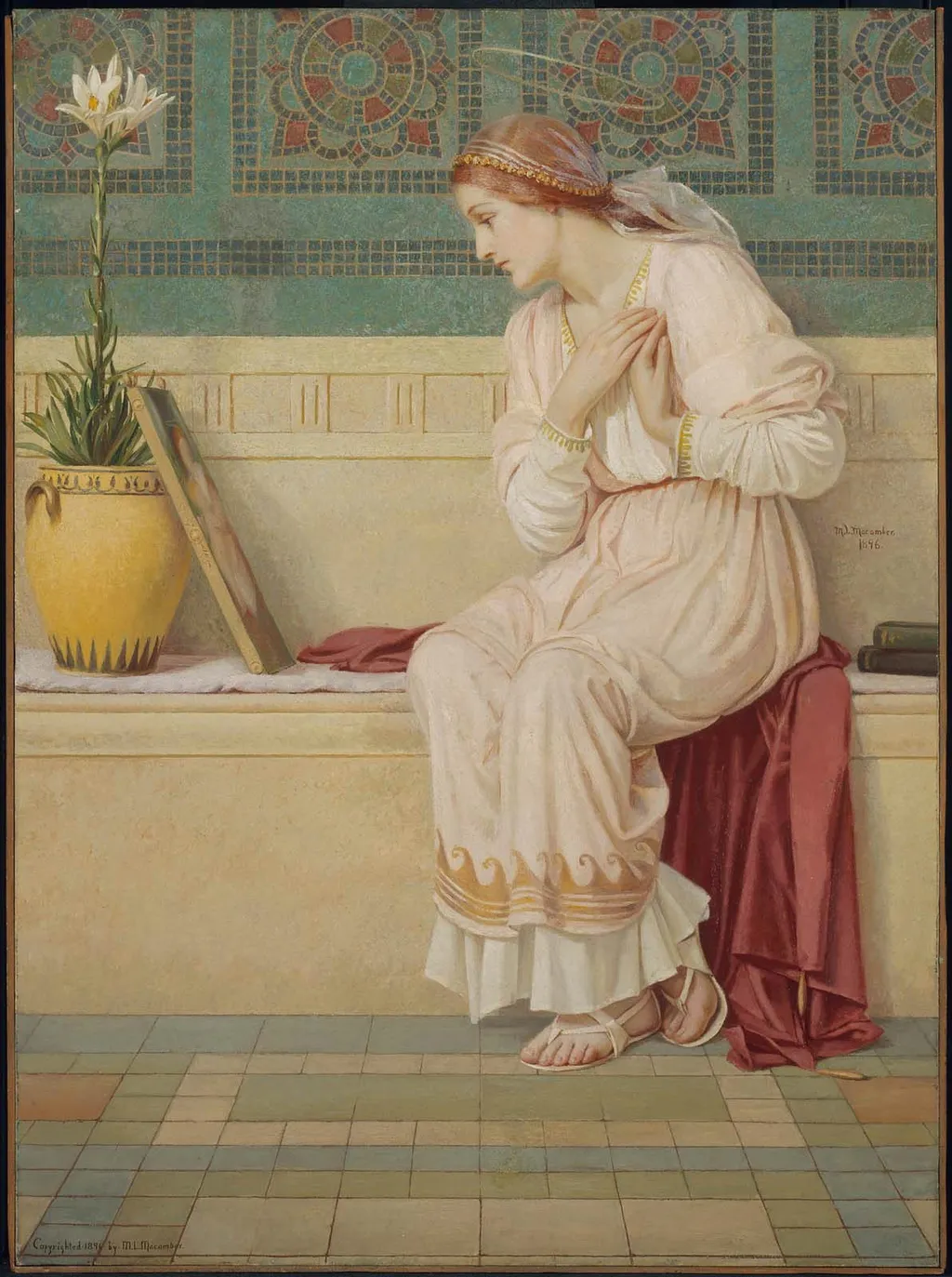 Saint Catherine, by Mary Lizzie Macomber, oil, 1898