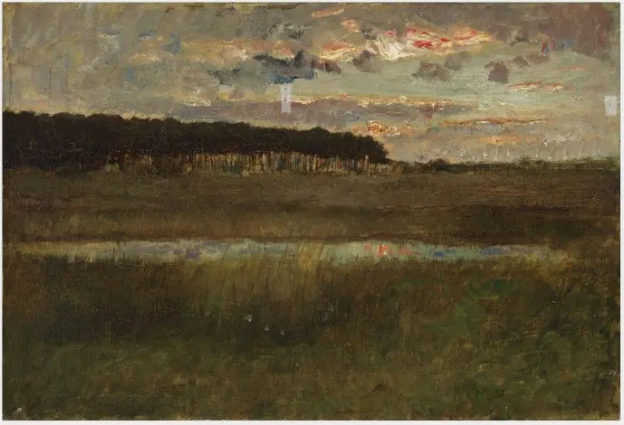 A Landscape with a Setting Sun, by Mary Manning