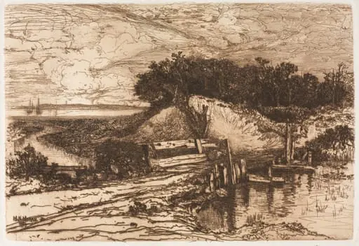 Gardiner's Bay, Long Island, seen from Fresh Pond, by Mary Nimmo Moran