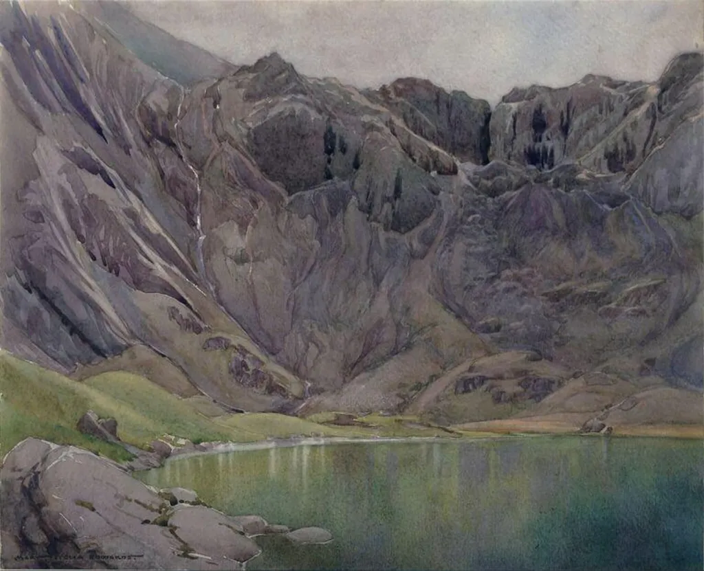 Llyn Idwal, by Mary Stella Edwards, watercolor, 1929