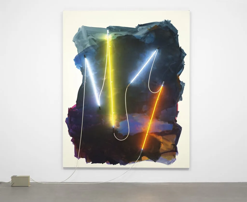 Untitled, by Mary Weatherford, paint, 2012