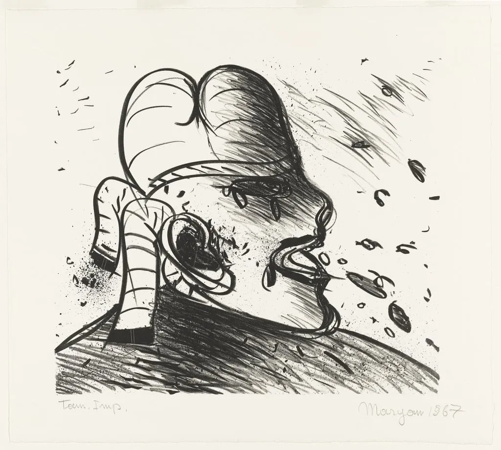 Untitled, by Maryan S. Maryan, ink, 1967