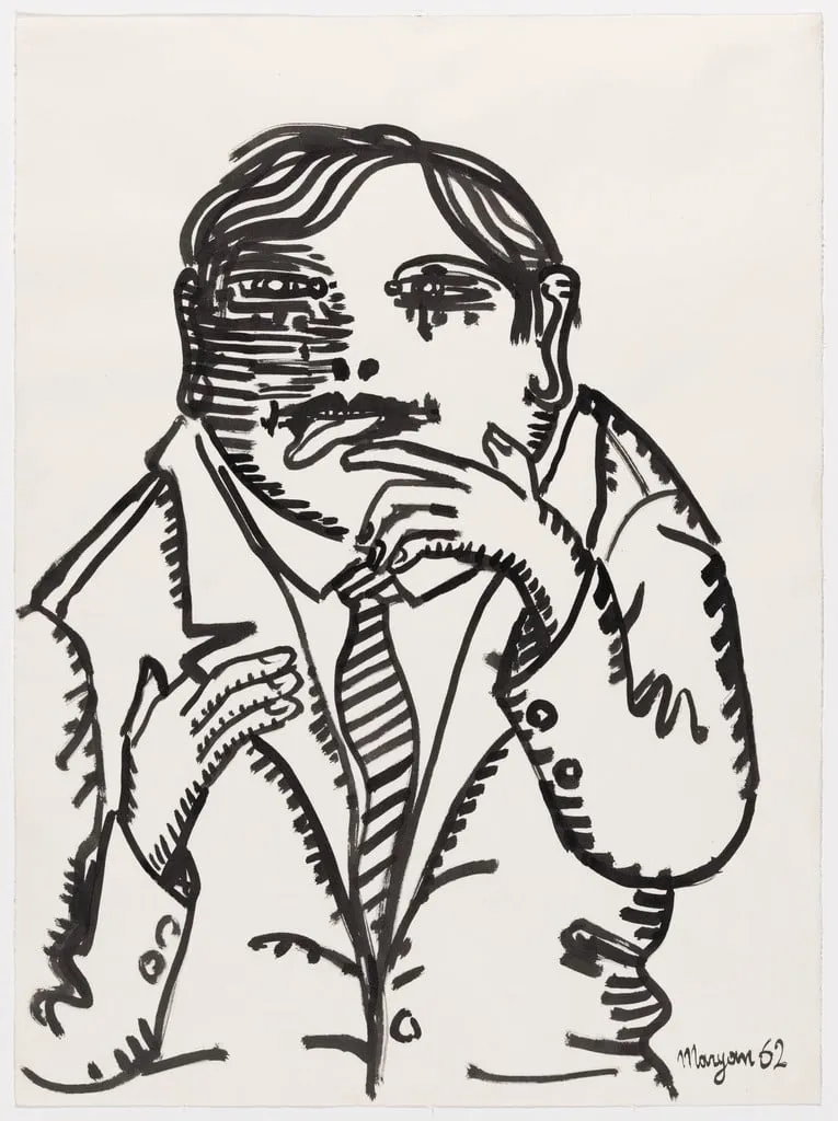 Untitled, by Maryan S. Maryan, ink, 1962