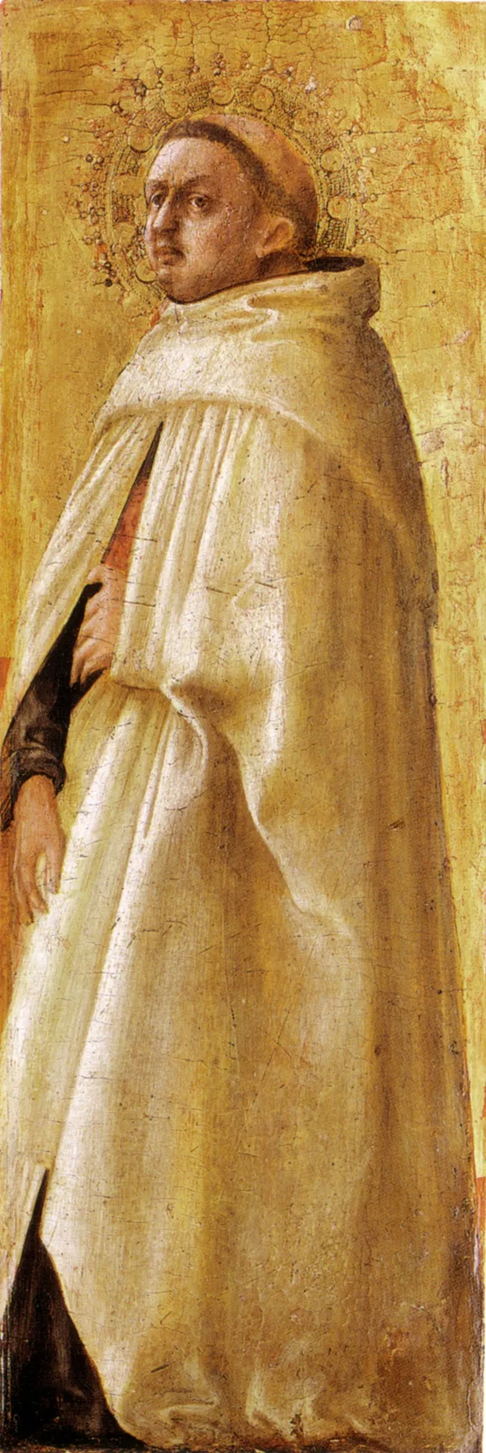 A Beardless Carmelite Saint, by Masaccio, paint, 1426