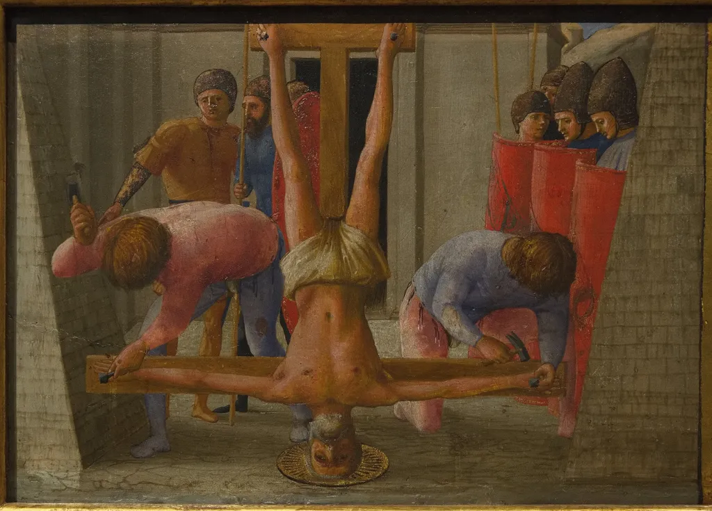 The Crucifixion of Saint Peter, by Masaccio, tempera