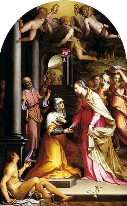 The Visitation, by Maso da San Friano