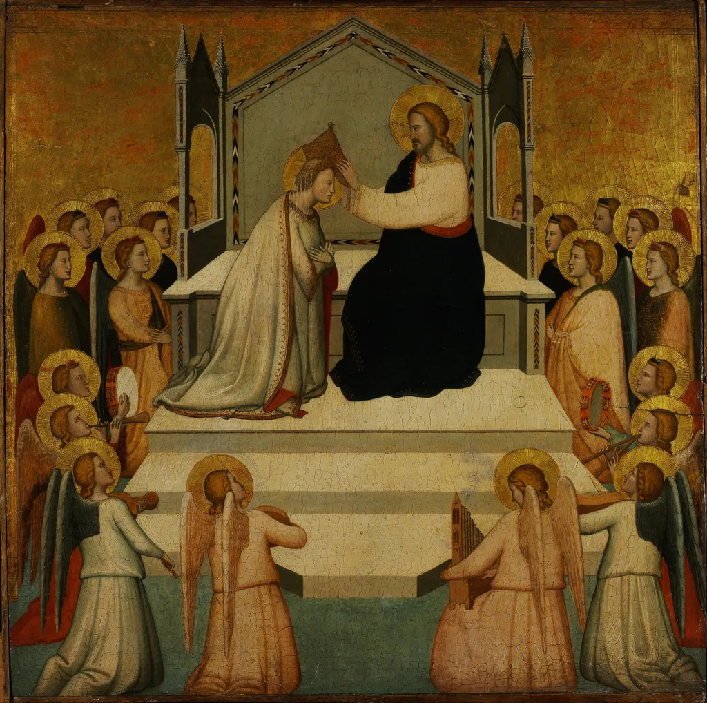 Coronation of the Virgin, by Maso di Banco, tempera, 1337