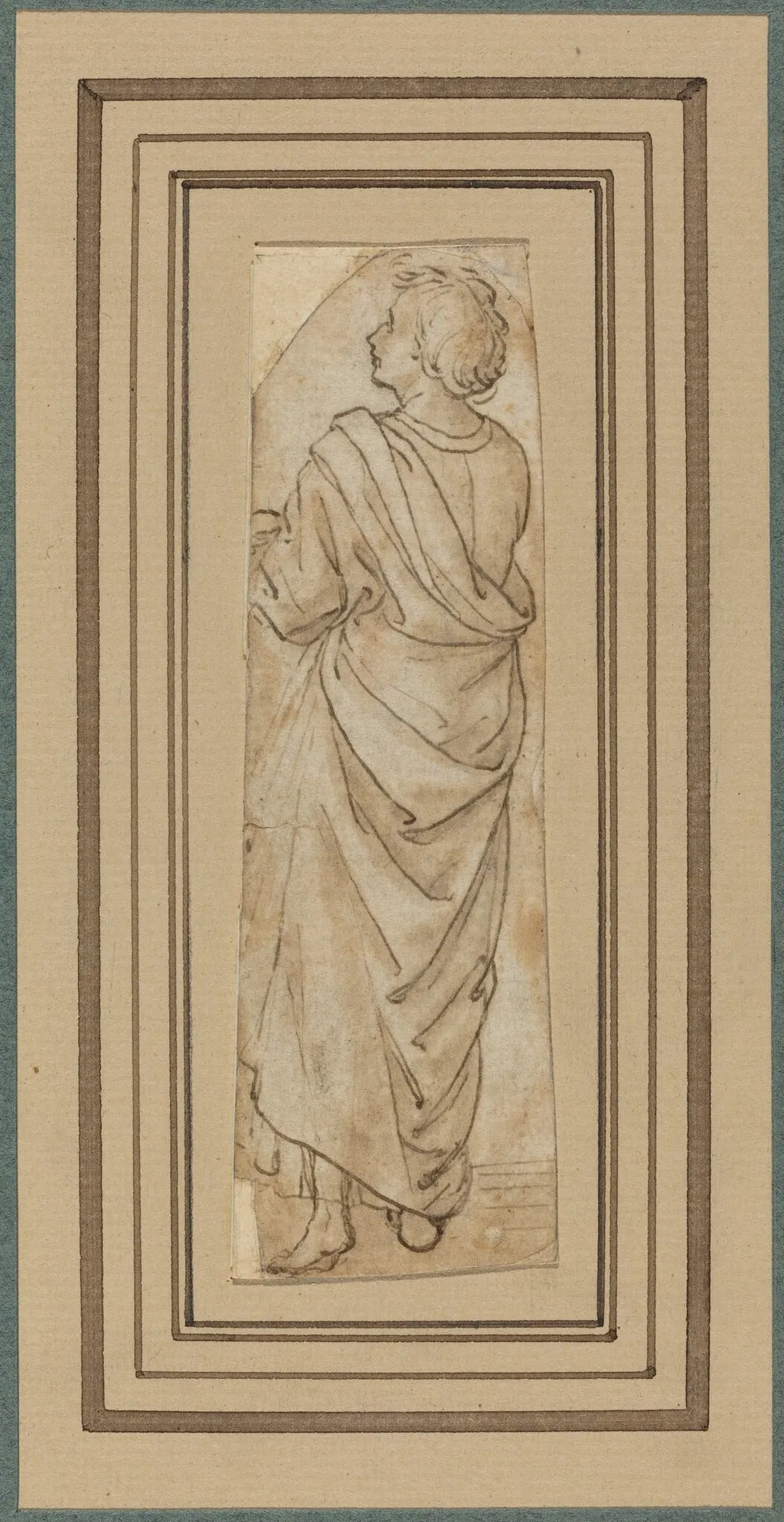 Saint John at the Foot of the Cross, by Maso Finiguerra, ink, 1465