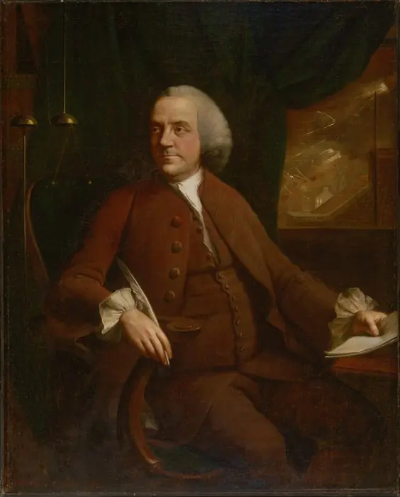 Portrait of Benjamin Franklin, by Mason Chamberlin
