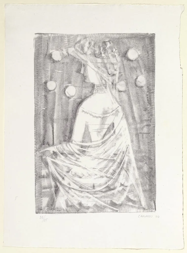 Untitled, by Massimo Campigli, ink, 1944