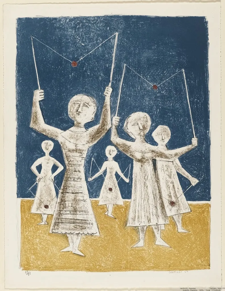 Untitled, by Massimo Campigli, ink, 1954