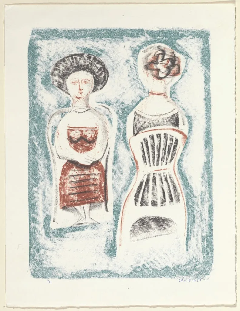 Untitled, by Massimo Campigli, ink, 1953