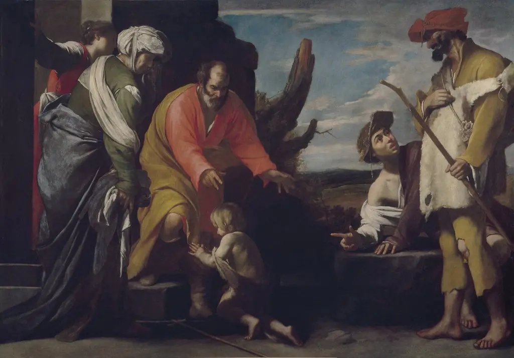 Saint John the Baptist says goodbye to his Parents, by Massimo Stanzione