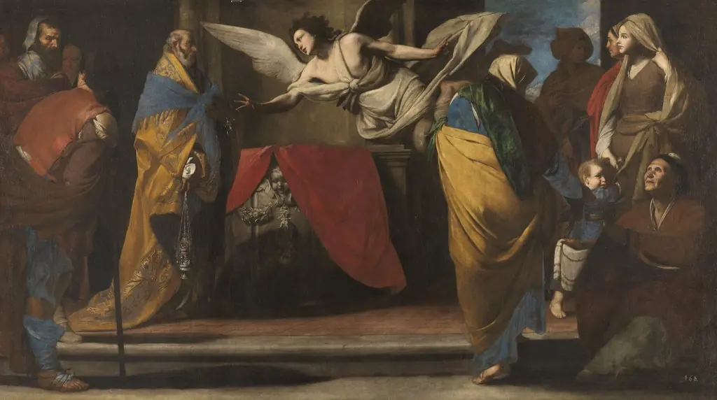 The Birth of John the Baptist announced to Zacharias, by Massimo Stanzione