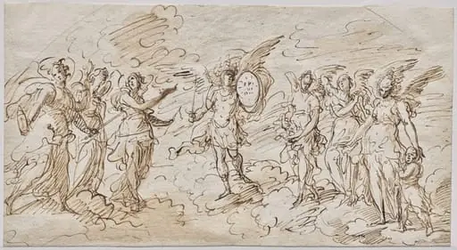 The Seven Archangels (recto), by Massimo Stanzione