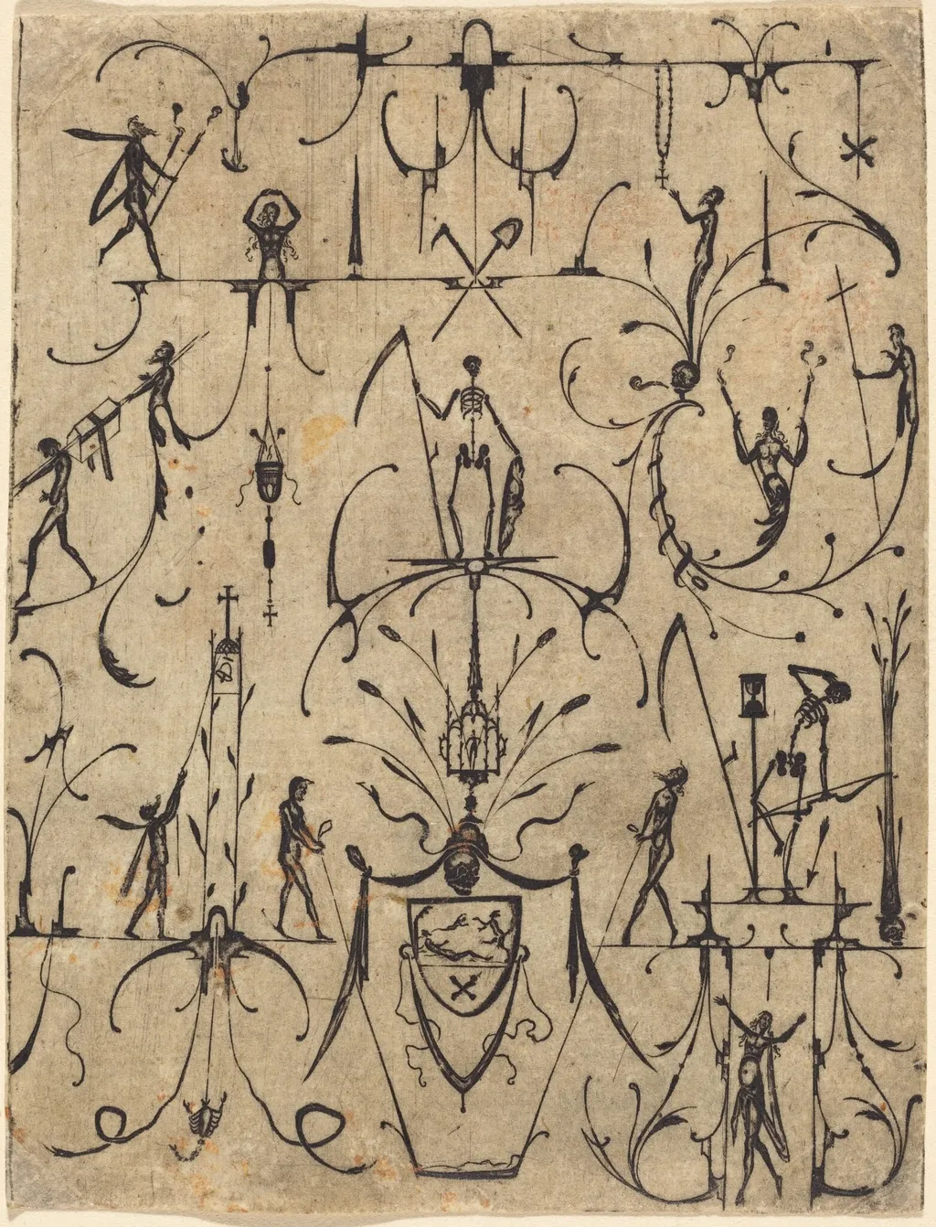 Ornament, by Master B.H.M., ink, 1540