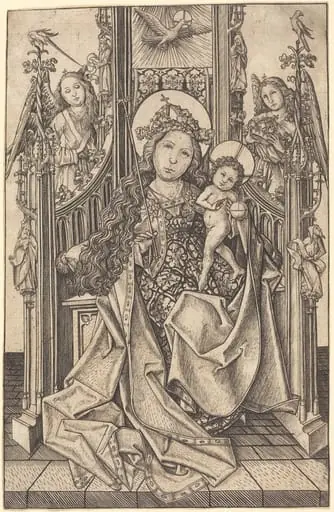 Madonna and Child Enthroned, by Master E.S.