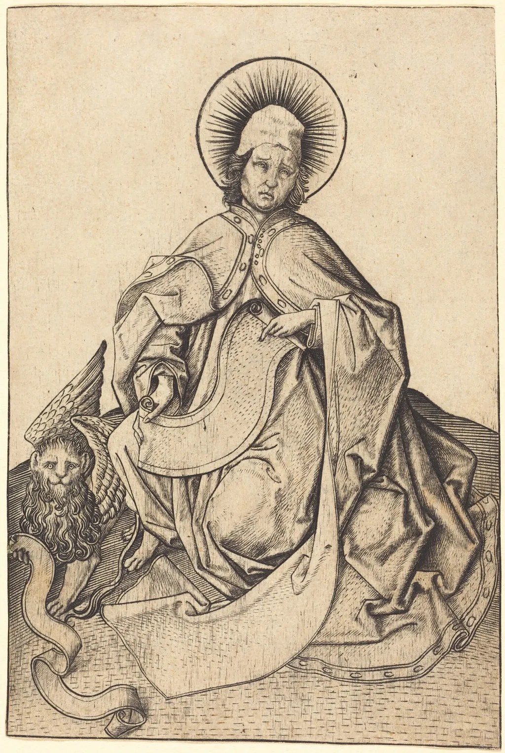 Saint Mark, by Master E.S., ink, 1462