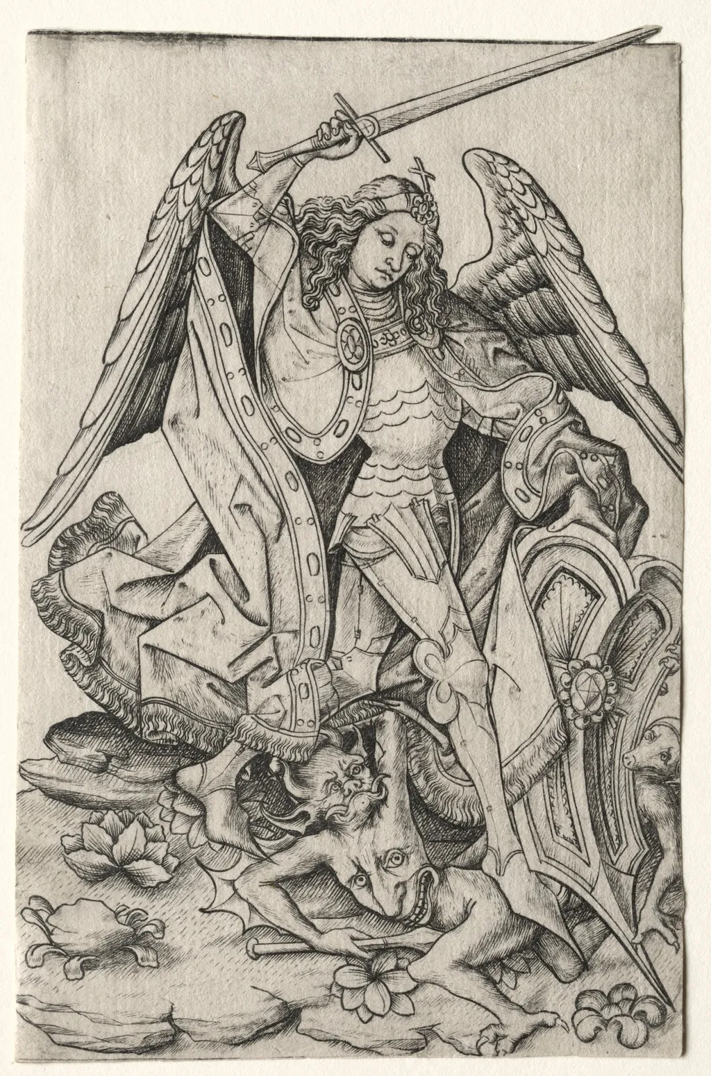 Saint Michael, by Master E.S., 1458