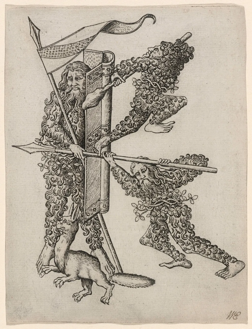 The Letter "K", by Master E.S., ink, 1466