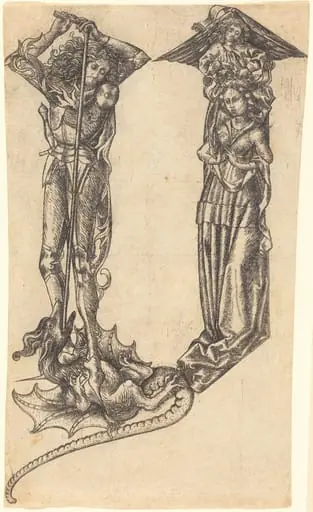 The Letter "Y", by Master E.S.